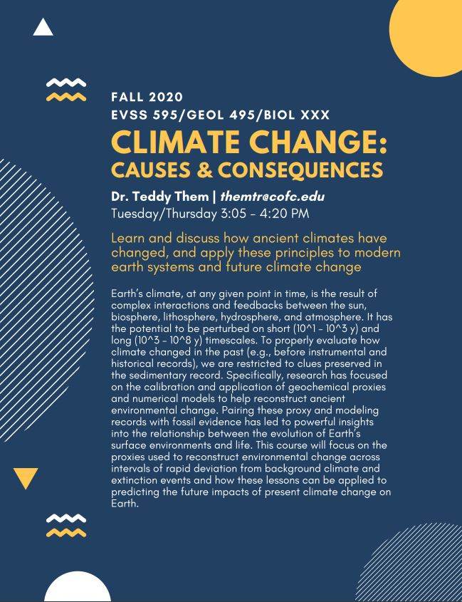 climate change - causes and consequences course flyer